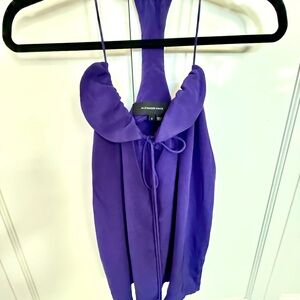 Alexander Wang Silk Vibrant Purple Racer Back Top. $40. Sz. 4.